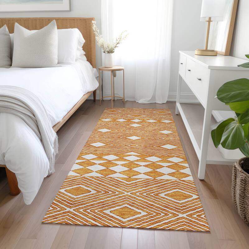 Machine Washable Indoor/ Outdoor Chantille Moroccan Boho Rug