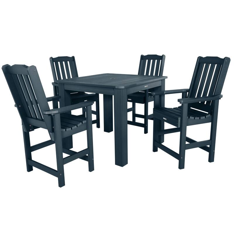 Lehigh 5-piece Outdoor Counter Height Dining Set - 42" x 42" Table - Federal Blue