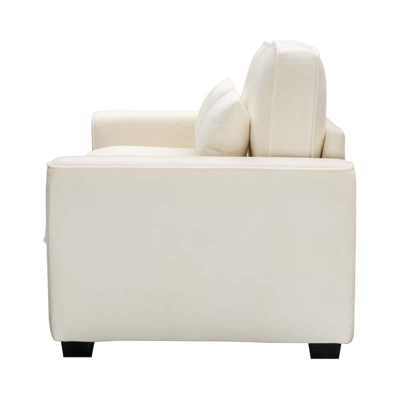 Montague Cozy Duo Upholstered 3-Seat Loveseat Sofa  by Christopher Knight Home