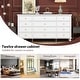 preview thumbnail 18 of 35, 63"W Wood Dresser Bedroom Storage Drawer Organizer Closet 12 Drawer