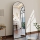 preview thumbnail 12 of 11, Arched Wall Mounted Full Length Mirror Large Standing Mirror 64"x21" - Black