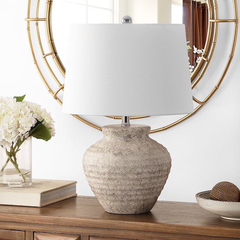 SAFAVIEH Lighting Marusa 22.5-inch Ceramic Table Lamp - 15" x 15" x 22.5" - 15"W x 15"D x 23"H