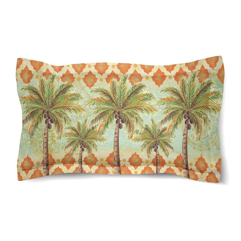 Laural Home Spice Palm II Duvet Sham - King