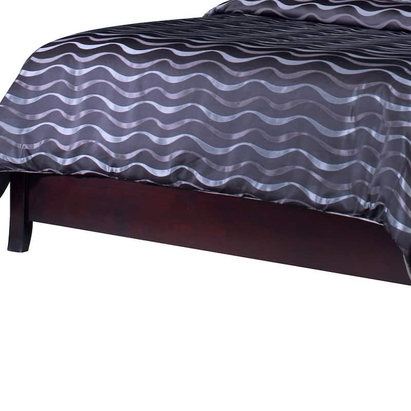 Fang Full Storage Bed, 4 Drawers, Tropical Mahogany Wood, Espresso Brown