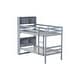 preview thumbnail 19 of 21, Twin Over Twin Bunk Bed with Bookcase Headboard, Guardrails and Ladder, Convertible to 2 Twin Beds with Shelves for Multi Childs