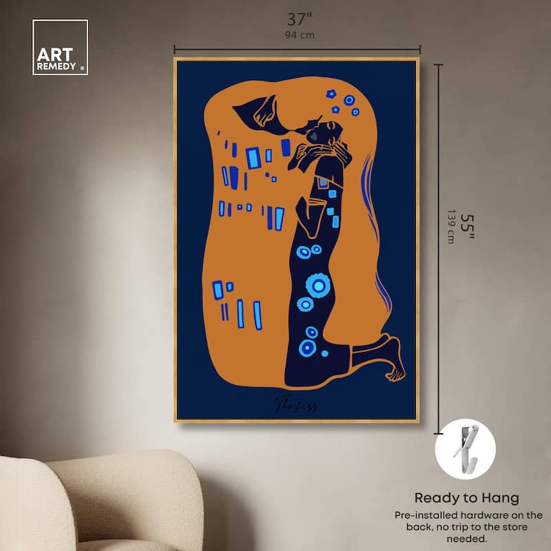 The Kiss Canvas by Art Remedy