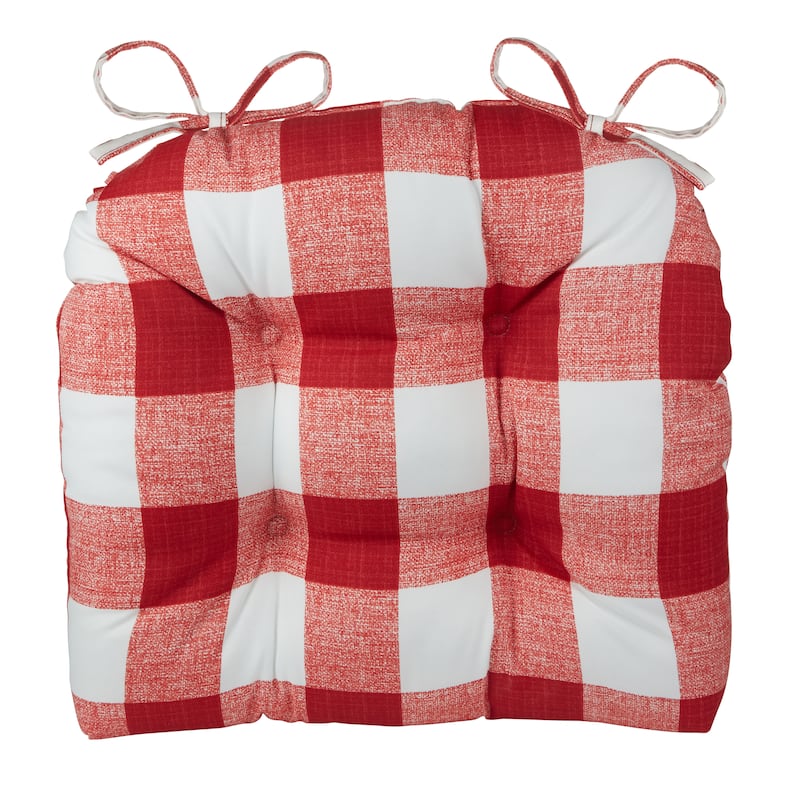 Klear Vu Wicker Solarium Indoor/Outdoor Tufted Chair Cushion Set