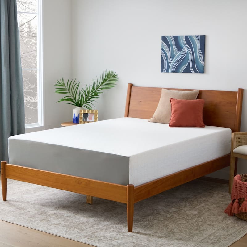 Linenspa Cooling Gel Memory Foam Mattress with Green Tea Infusion - 6, 8, 10, 12 Inch