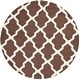 preview thumbnail 118 of 130, SAFAVIEH Handmade Cambridge Luisa Moroccan Trellis Wool Rug 4' x 4' Round - Dark Brown/Ivory