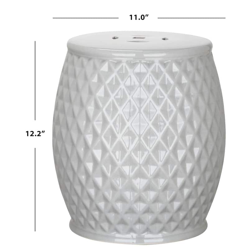 SAFAVIEH Kids Barbie Pink Harlequin Pink Petite Ceramic Decorative Garden Stool