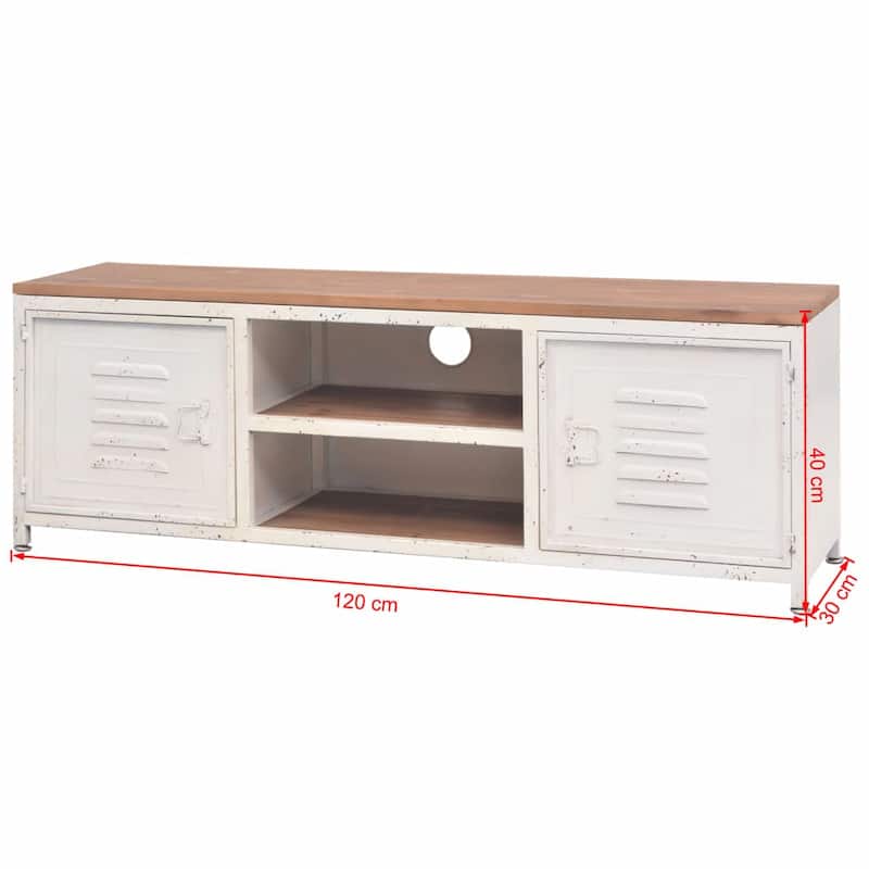 vidaXL TV Stand 47.2"x11.8"x15.7" White