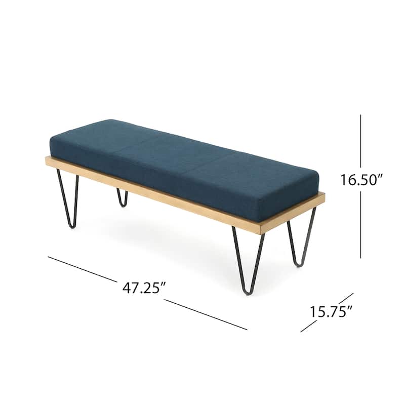 Mid-century Modern Upholstered Bench