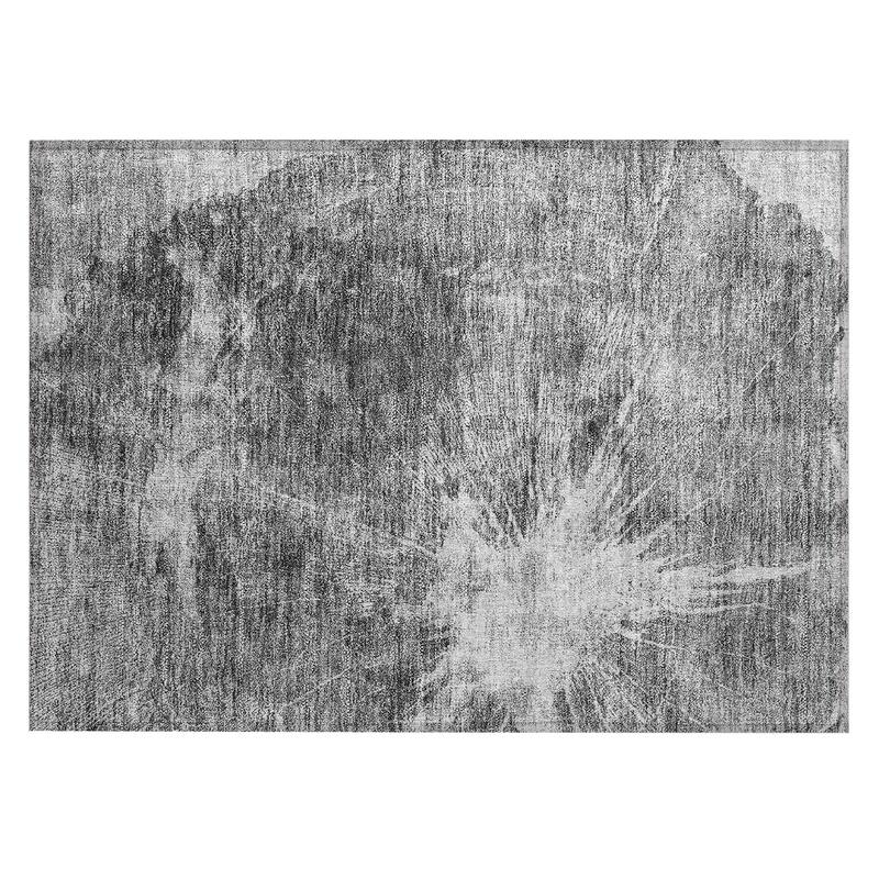 Machine Washable Indoor/ Outdoor Chantille Modern Tree Grain Rug