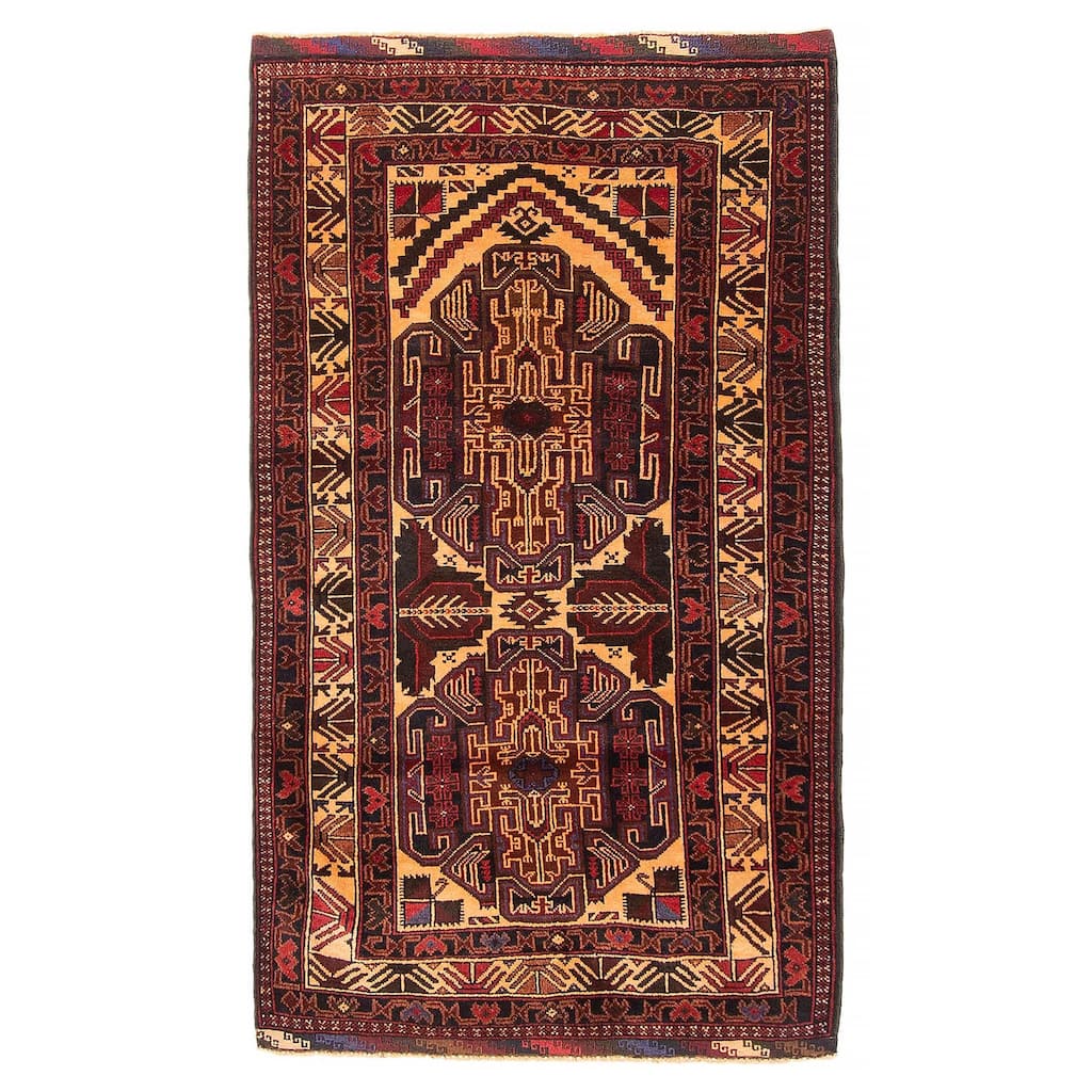 Teimani Brown Rug 3'0" x 4'11" - 3'0 x 4'11