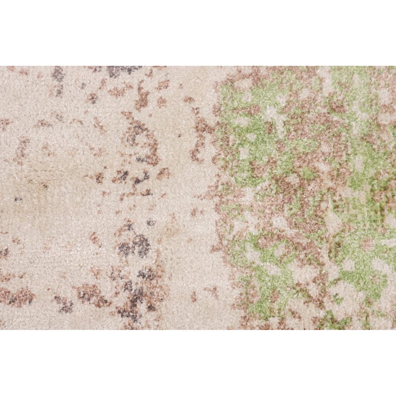 Multicolor Abstract Foyer Rug Hand-Knotted Contemporary Wool Carpet - 2'9"x 4'11"