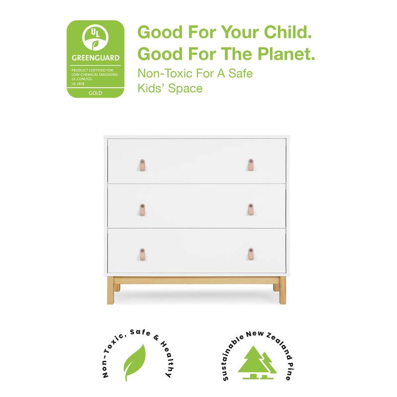 Legacy 3 Drawer Dresser with Leather Pulls