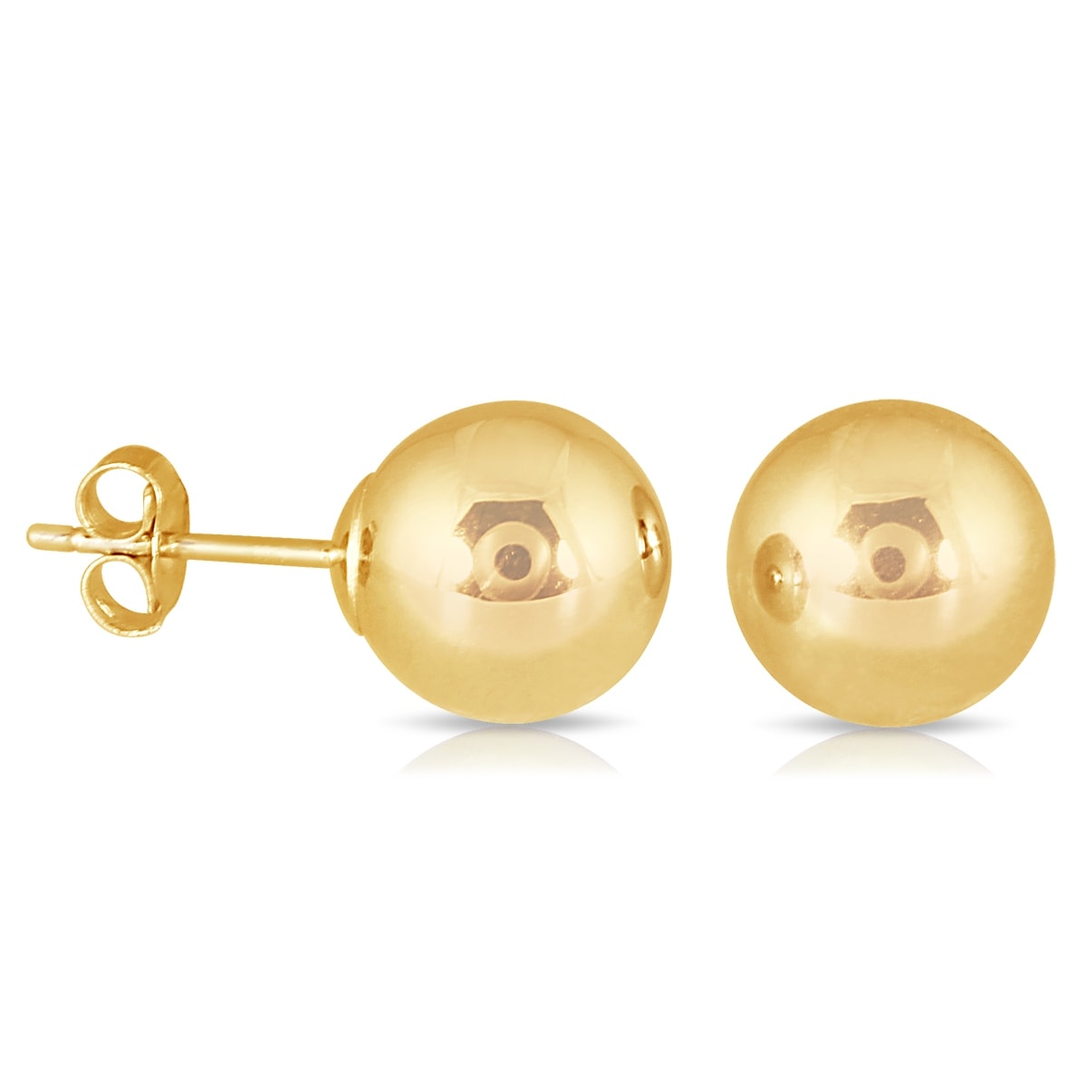 Marquee Jewels 10k Yellow Gold Ball Stud Earrings (8 millimeters)