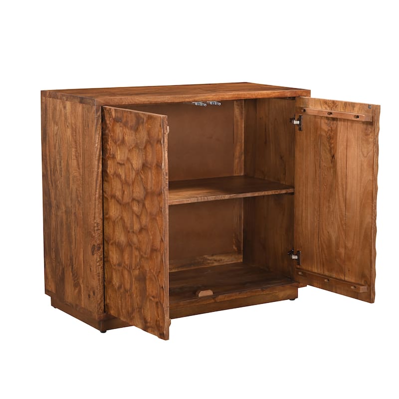 Lydia Contemporary Hardwood Storage Sideboard by Sevita - 38" W x 18" D x 34" H