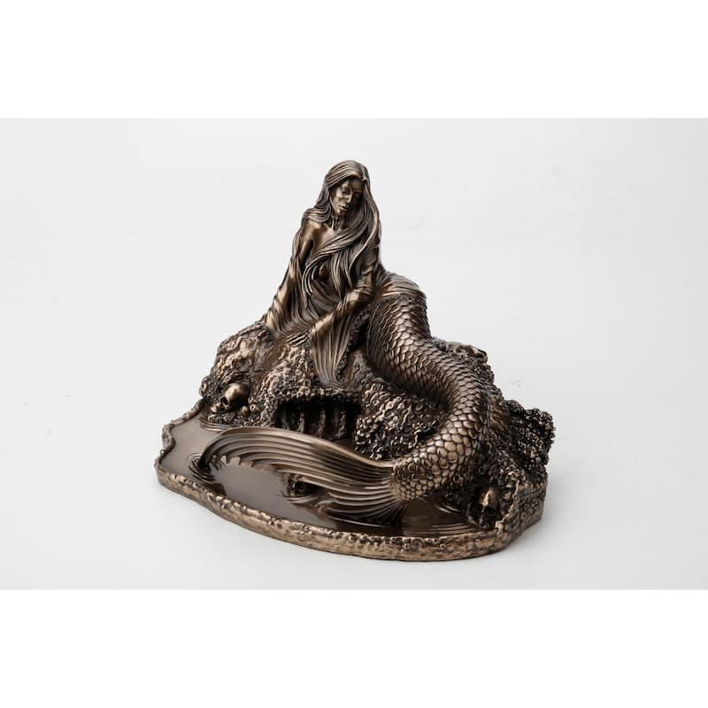 8.66" H SIRENS LAMENT BY ANNE STOKES Cold Cast Bronze - 6.3"x8.66"x5.91"