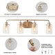 preview thumbnail 13 of 12, Mid-century Modern 4-Light Bathroom Vanity Lights Transitional Wall Sconces with Seeded Glass