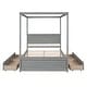 preview thumbnail 7 of 25, Full Canopy Platform Bed with Storage Drawers