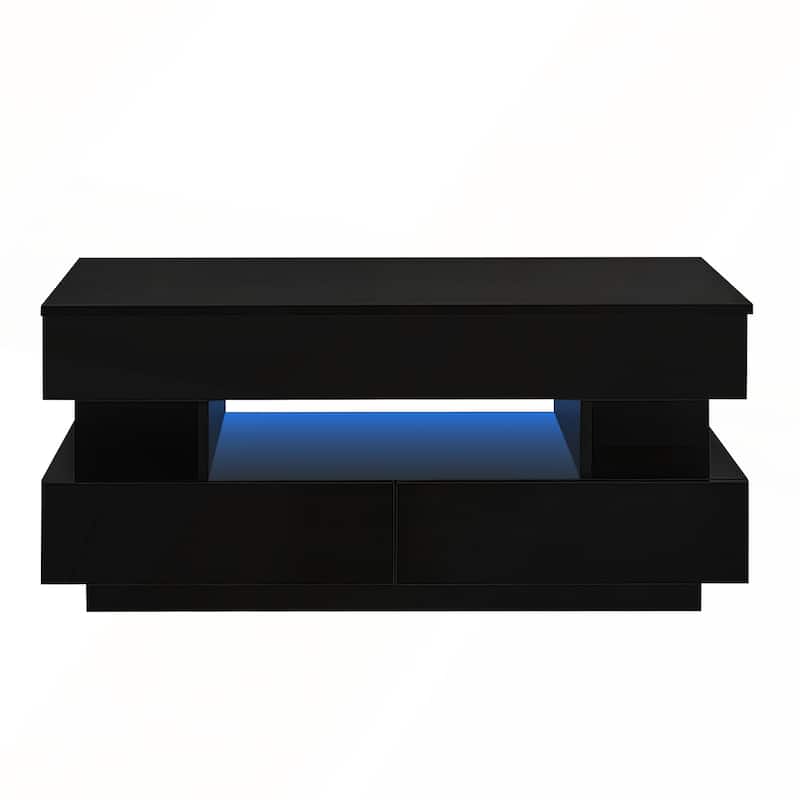 Modern Lift-Top Coffee Table with 2 Drawers