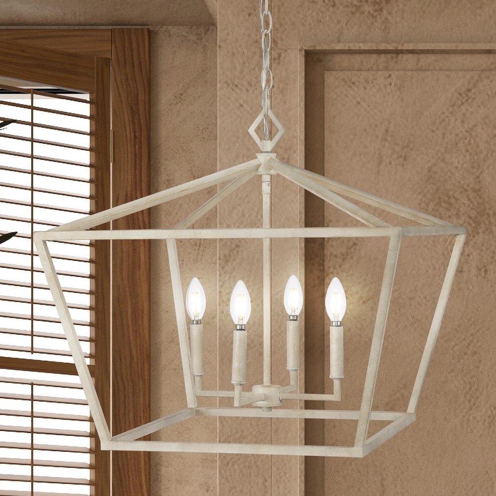 Floyd 4-Light Adjustable Iron Rustic Glam LED Pendant, by JONATHAN Y