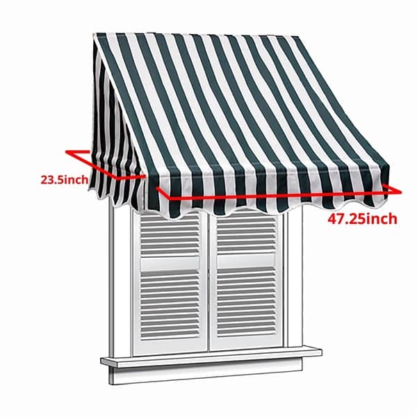Aleko 4 X 2 Feet Window Awning Door Canopy Sun Rain Shade Shelter Overstock 17237354