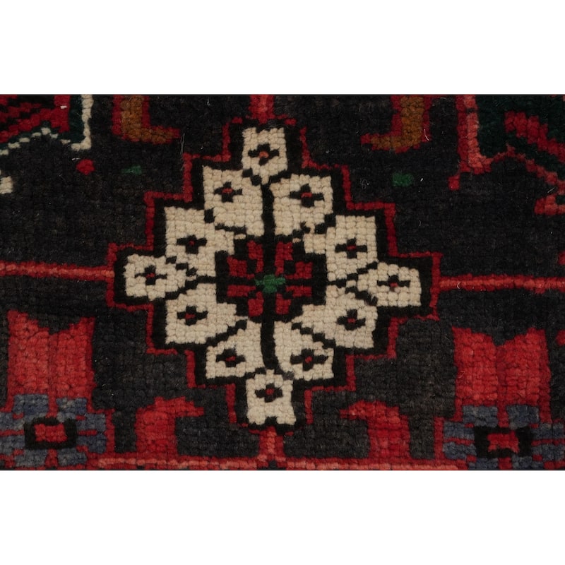 Hand Knotted Oriental 100% Wool Carpet Traditional Medallion Red Heriz Area Rug - 10' 11'' X 8' 2''