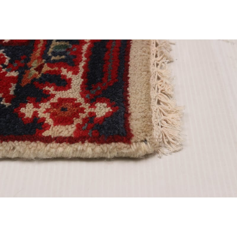 ECARPETGALLERY Hand-knotted Serapi Heritage Cream, Red Wool Rug - 2'6 x 15'9