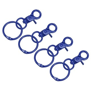 44mm Swivel Clasps Lanyard Snap Hook with Binder Ring for DIY 4Pcs -  Sapphire Blue - 68mm - Bed Bath & Beyond - 36885769