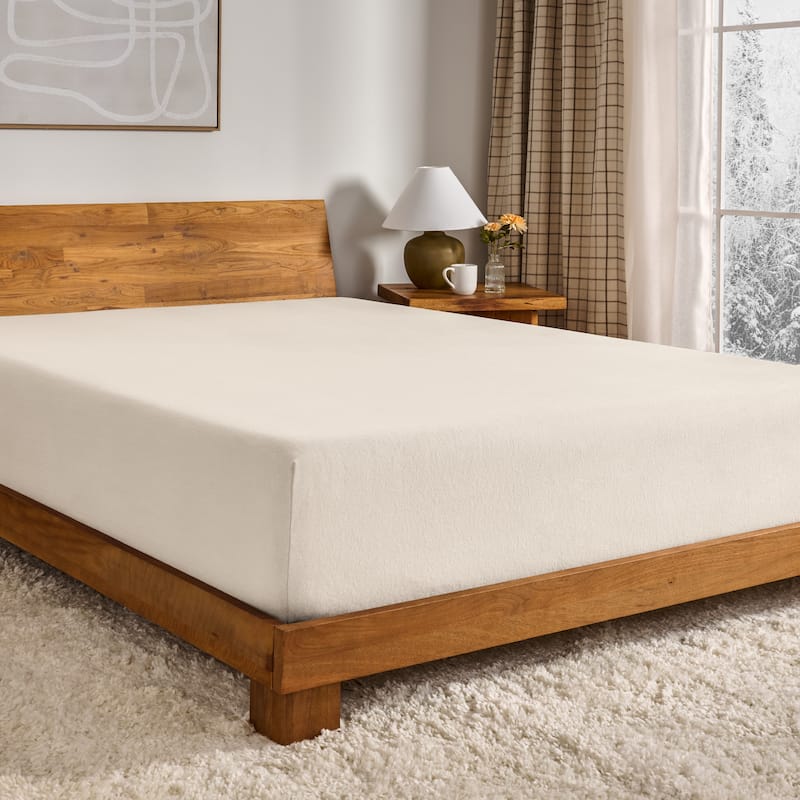 Bare Home Cotton Flannel Fitted Sheet - Queen - Sand