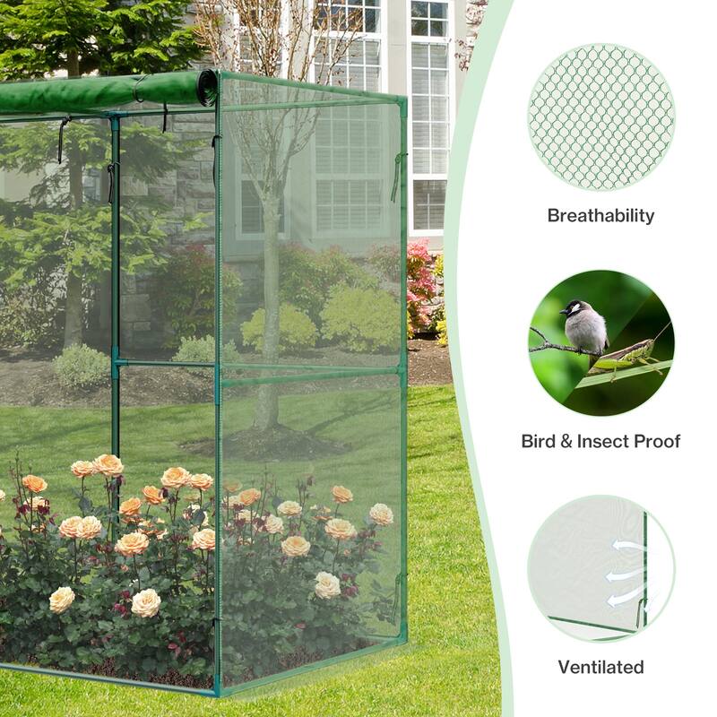Aoodor 8'x4'x6' Crop Cage Plant Protection Netting Tent with Zipper