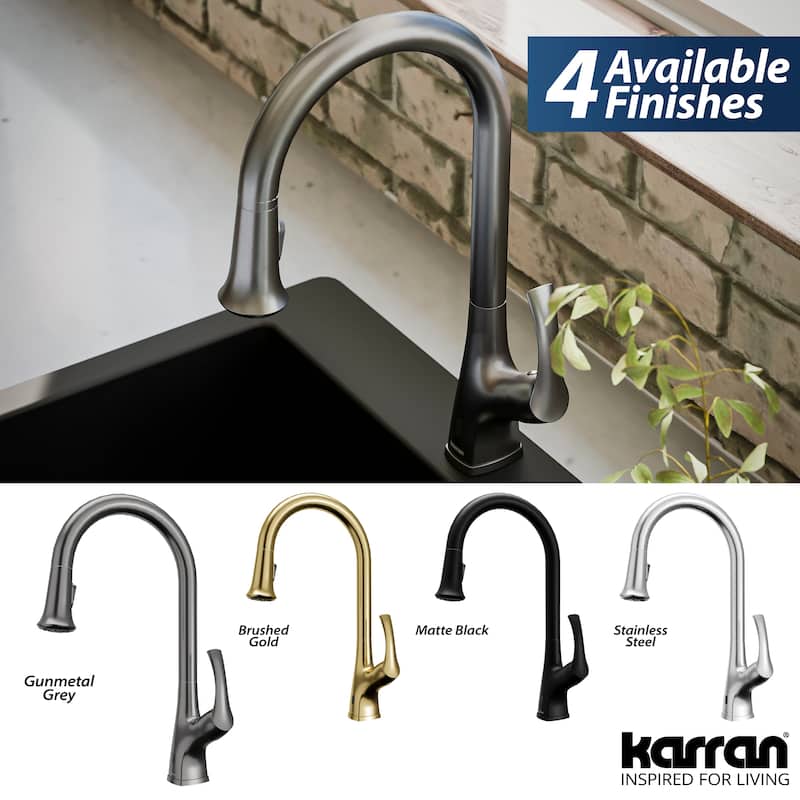 Karran Chantilly Touchless KKF375 Single Handle Pull Down Sprayer Kitchen Faucet
