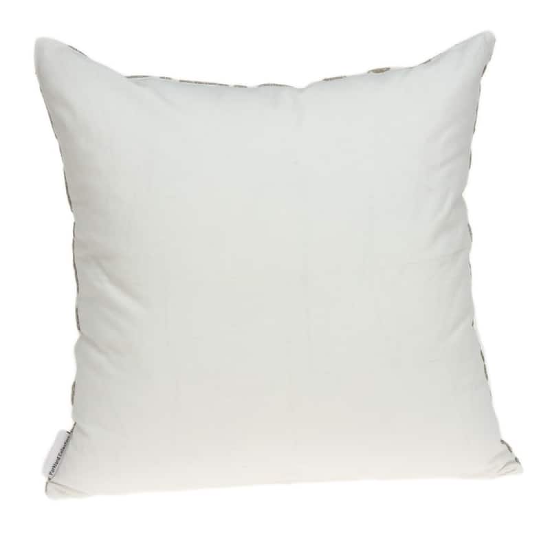 20" Beige Cotton Fashionable Throw Pillow