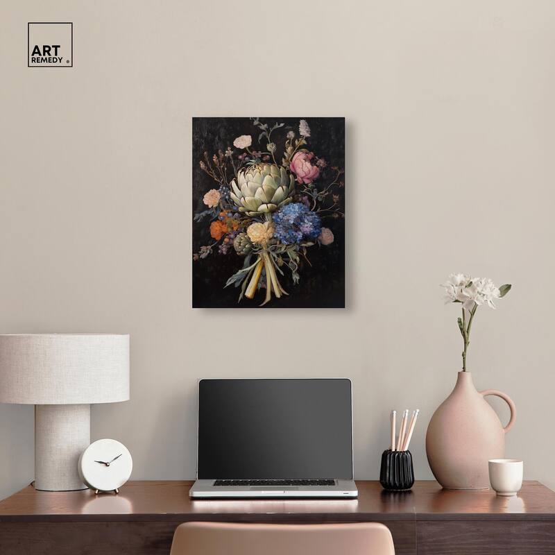 Moody Artichoke II Canvas by Art Remedy, Gallery Wrapped