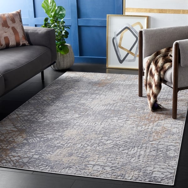slide 2 of 13, SAFAVIEH Eternal Malinka Modern Abstract Rug 8' x 10' - Grey/Ivory - Rectangle
