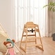 preview thumbnail 20 of 24, Wooden Double Solid Wood Feeding, Eat & Grow Portable High, Easy to Clean Baby Booster Chair in Walnut Finish