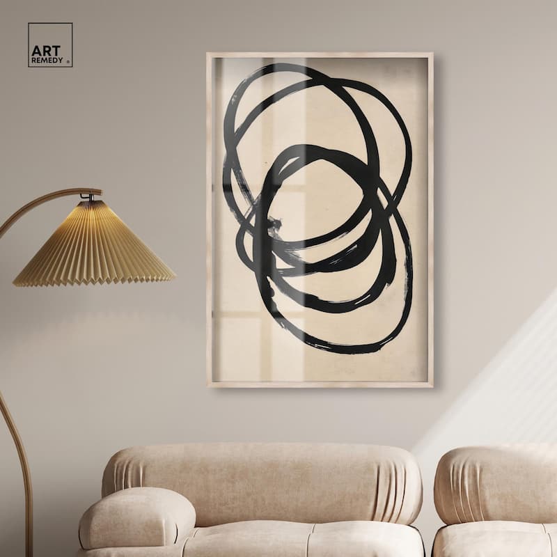 Beige Black II Shadowbox by Art Remedy