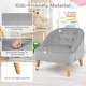 preview thumbnail 8 of 16, Costway Kids Sofa Chair w/ Ottoman Toddler Single Sofa Velvet - 20'' x 20'' x 19.5''