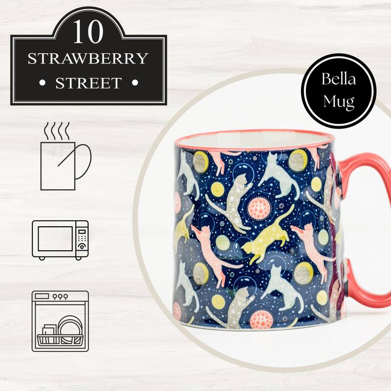 10 Strawberry Street Bella Animal Mugs, Set of 4