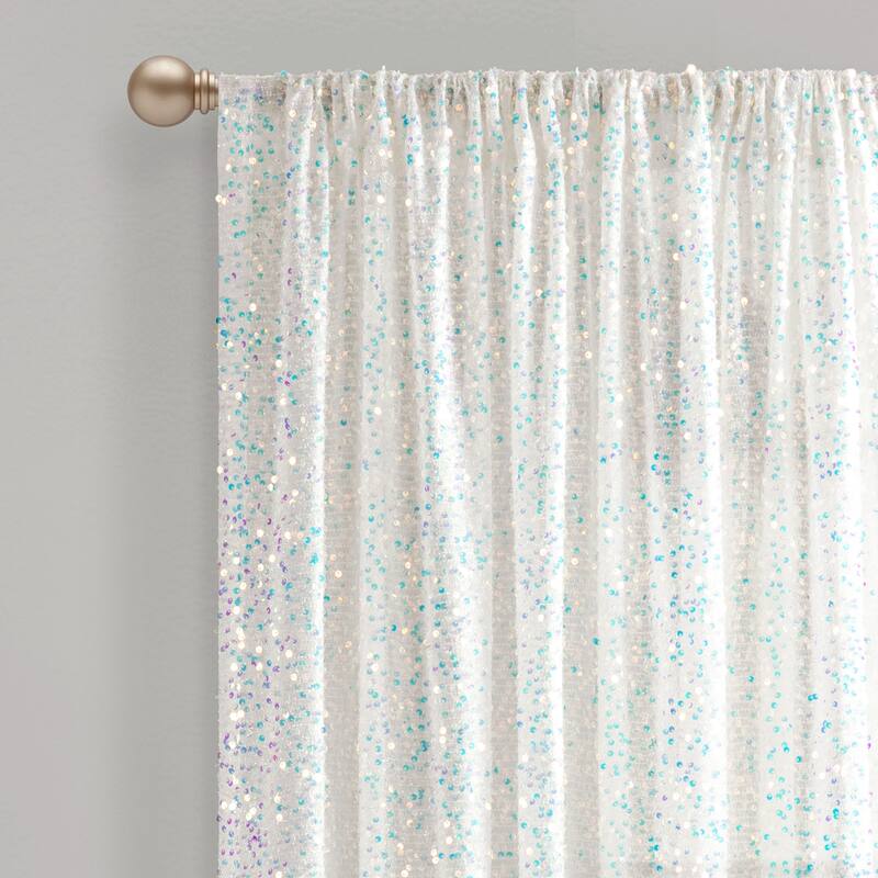 Lush Decor Ballgown Glam Sparkle Sequins Window Curtain Panel
