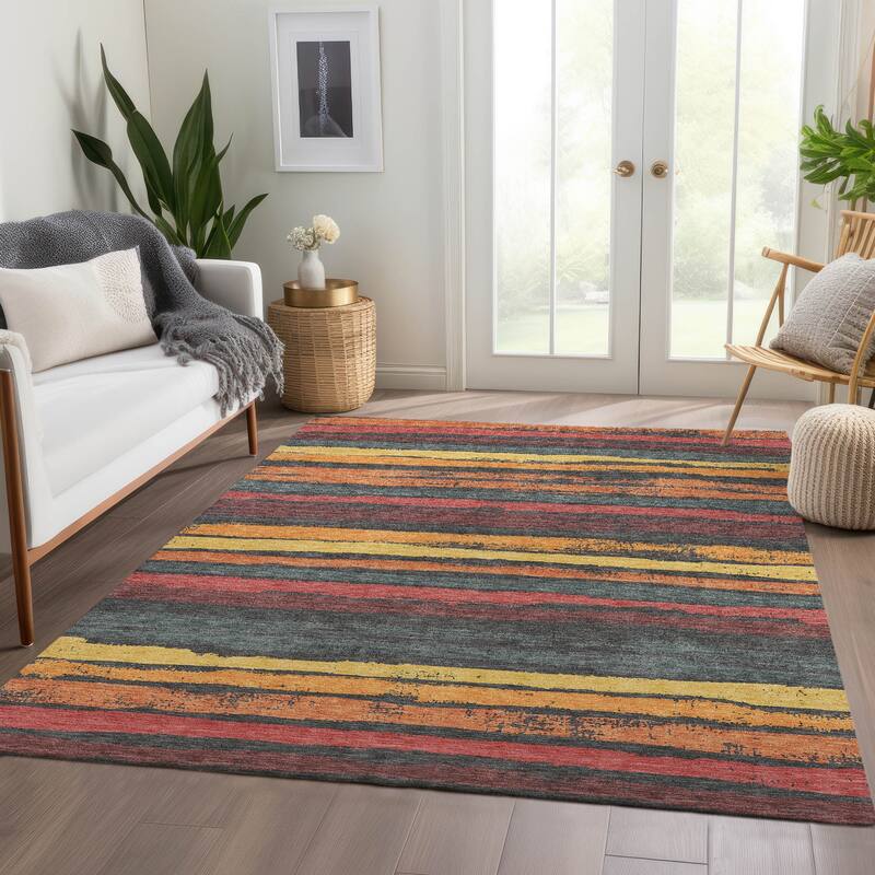 Premium Washable Super Soft Stripe Mayfield Rug