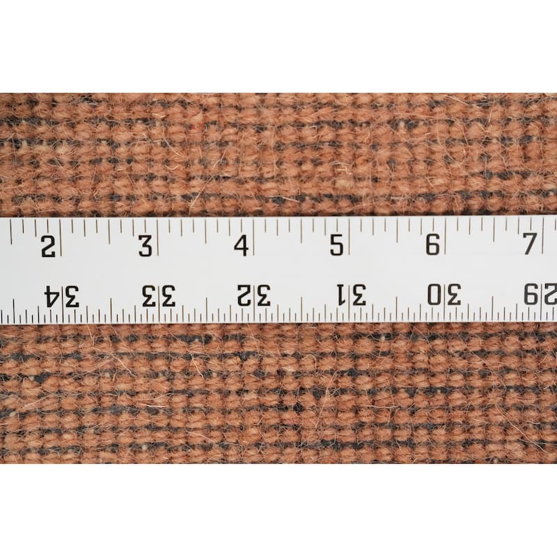 Hand Knotted Oriental 100% Wool Carpet Modern Stripe Brown Gabbeh Area Rug - 7' 10'' X 5' 6''