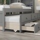 preview thumbnail 3 of 12, Twin Bed with Pull-Out Trundle and Storage Drawers for Space Saving Grey
