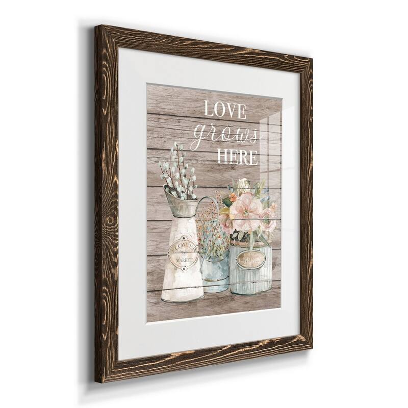 Love Grows Here-Premium Framed Print - Ready to Hang