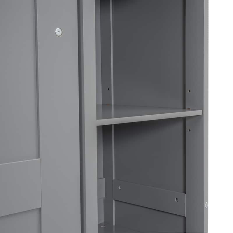 Murphy Bed Wall Bed with Shelves and LED Lights