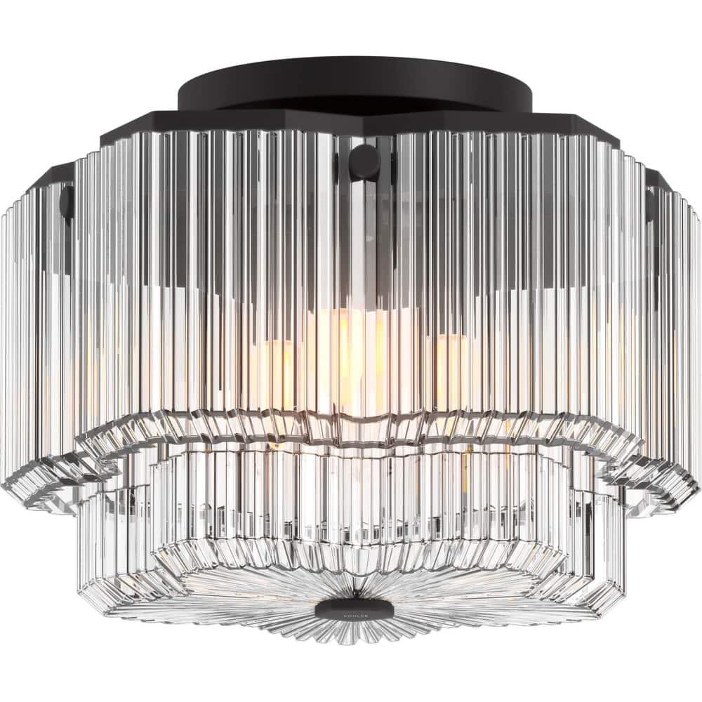 Kohler Lighting 31780-FM03 Occasion 3 Light 15" Wide Semi-Flush Drum