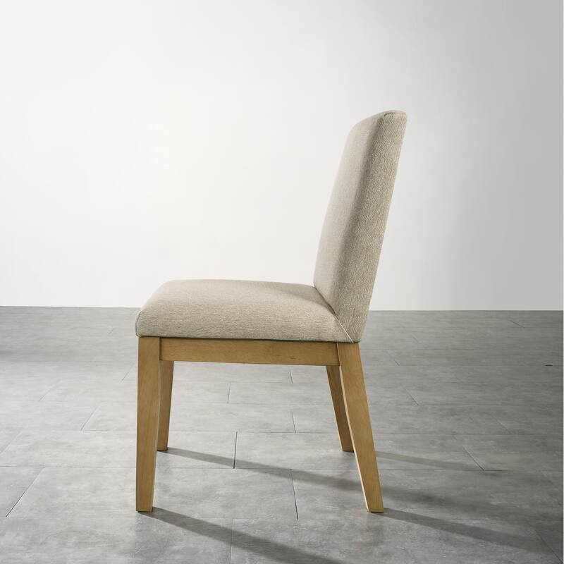 Contemporary Solid Wood Dining Chairs, Set of 2