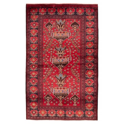 Teimani Red Rug 3'9" x 6'3" - 3'9 x 6'3